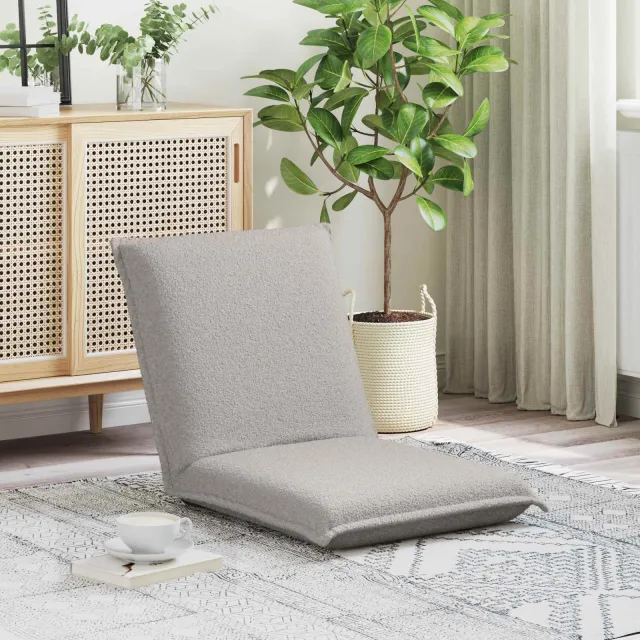 vidaXL Verstelbare vlo stoelen Lichtgrijs Schapenstof, foto 2