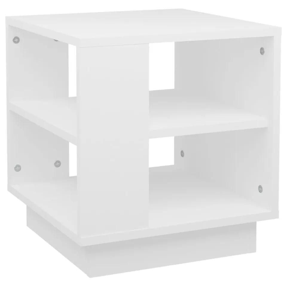 vidaXL Salontafel 40x40x43 cm bewerkt hout wit, foto 3