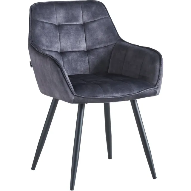 Colenis Oriana Eetkamerstoel - Set Van 6 - Antraciet - Adoré Velvet - Design