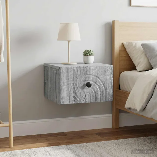 vidaXL Wandbeugel Bedkast 2 st Grijs sonoma 33 x 34,5 x 20 cm, foto 2