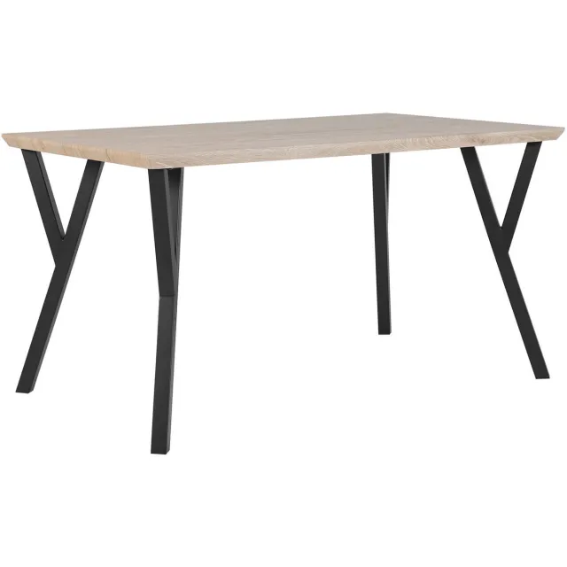 Beliani BRAVO - Eettafel - Lichte houtkleur - 80 x 140 cm - MDF Bruin