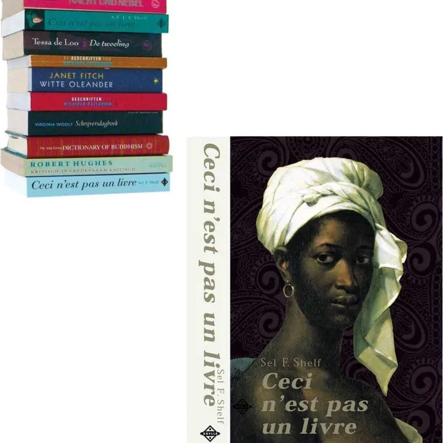 Cleverline Selfshelf zwevende boekenplank - Ceci n'est pas un livre - Vrouw - Crème