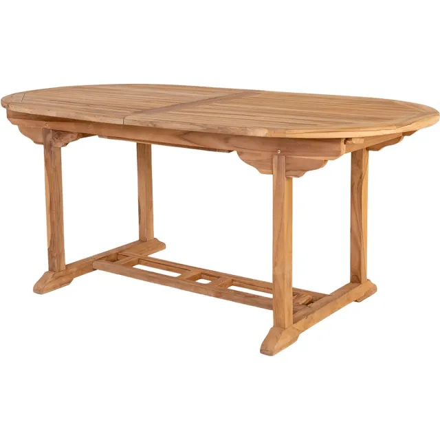 Artichok Seff Uitschuifbare Tuin Tafel Naturel - Buiten - Teakhout - 6 persoons - 10 persoons - 180 - 240 x 90 cm Naturel hout