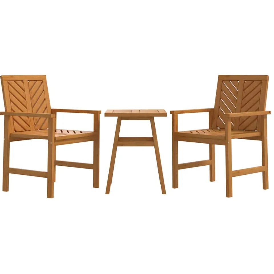 vidaXL 3-delige Loungeset massief acaciahout bruin, foto 3