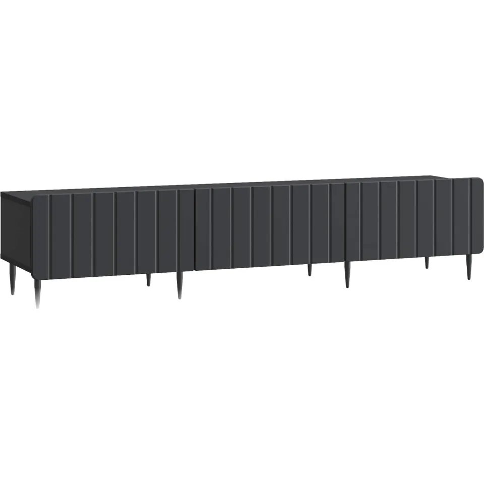 vidaXL TV-kast met lade Zwart 147 x 34,5 x 32 cm Bewerkt hout, foto 3