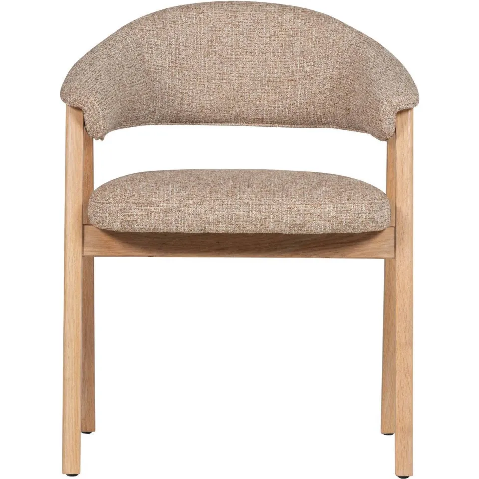 WOOOD Tunar eetkamerstoel met armleuning naturel natural melange