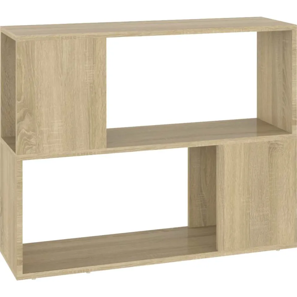 vidaXL Tv-meubel 80x24x63 cm bewerkt hout sonoma eikenkleurig Bruin