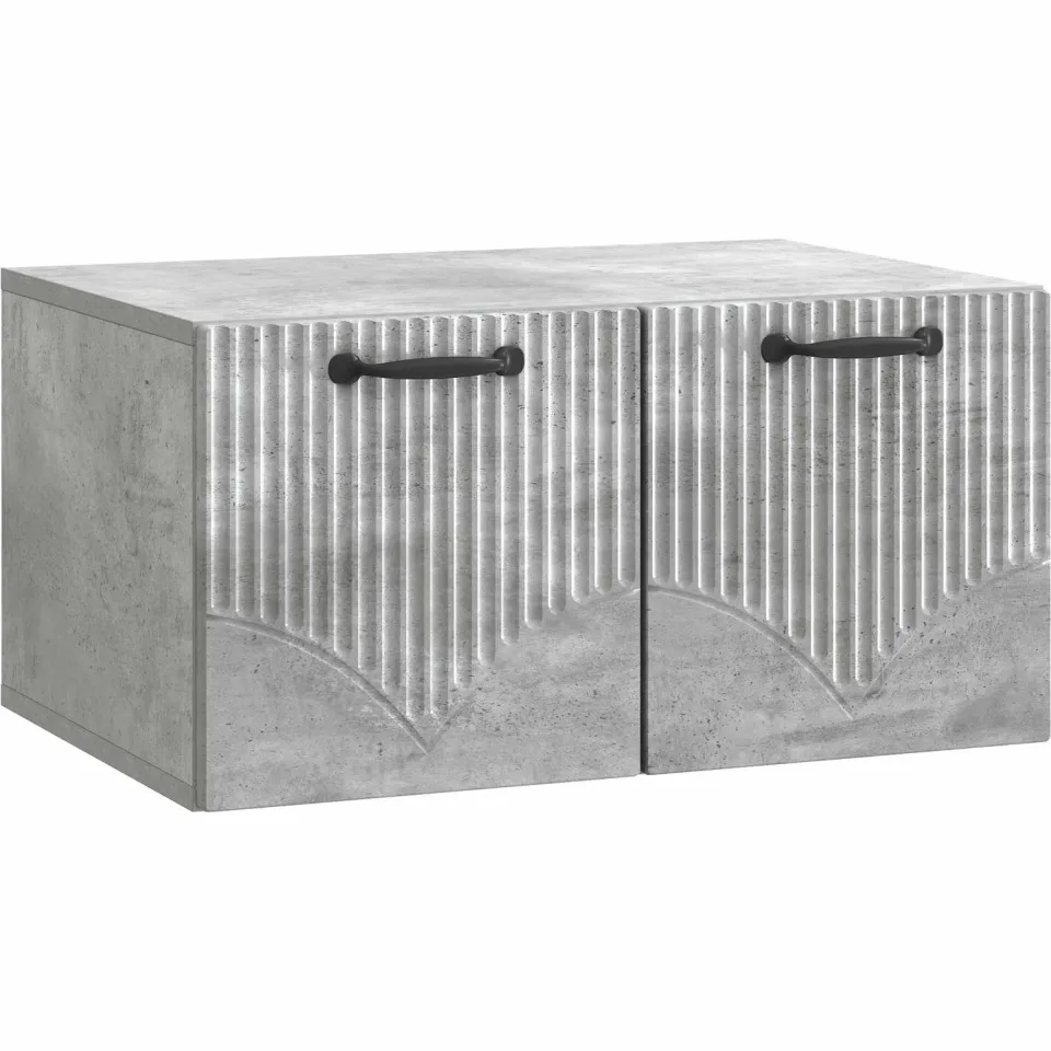 vidaXL Wandbeugel TV-kast Betongrijs 59,5 x 41 x 30 cm Bewerkt hout grijs, foto 3