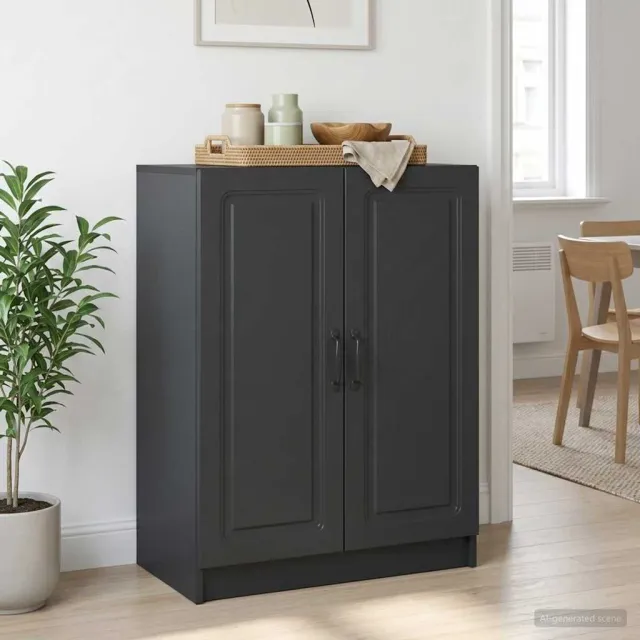 vidaXL Dressoir Zwart 66 x 34,5 x 87 cm Bewerkt hout