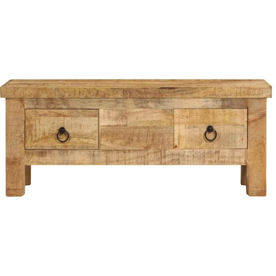 vidaXL Salontafel 90x45x35 cm massief mangohout Bruin