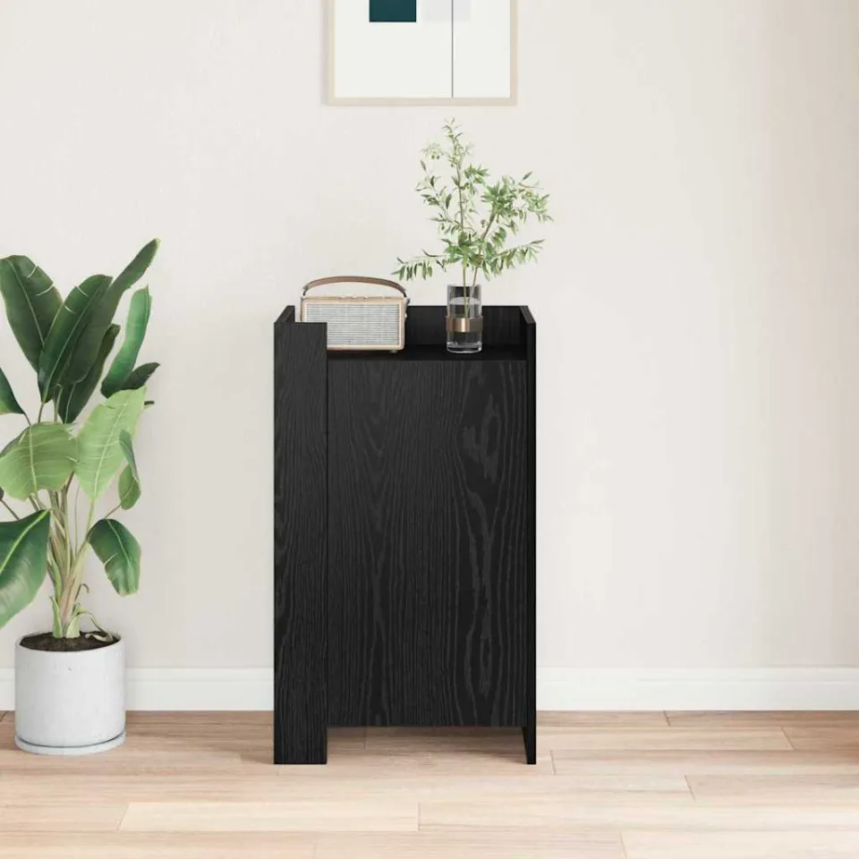 vidaXL Dressoir Zwart Eiken 45 x 35 x 75 cm, foto 4