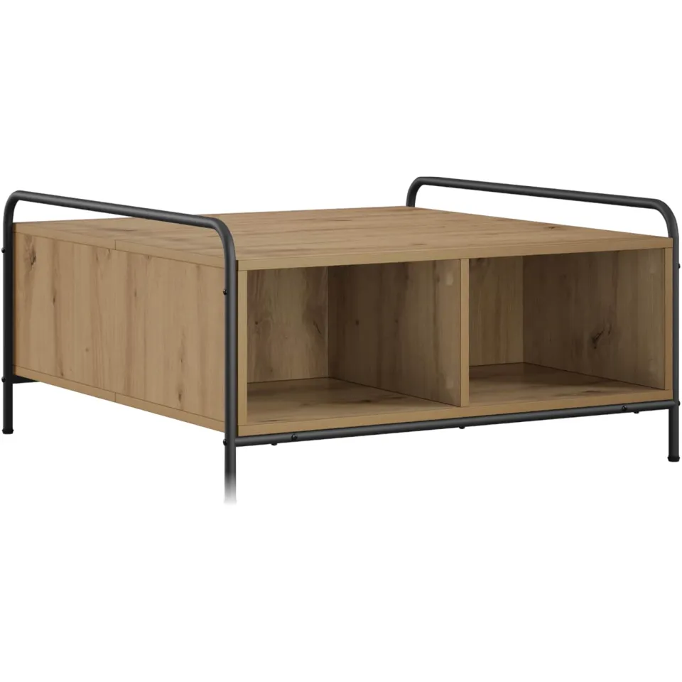 vidaXL Salontafel Artisanaal eiken 50 x 49 x 41 cm Bewerkt hout, foto 3