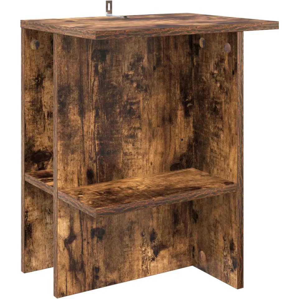 vidaXL Salontafel Gerookt eiken 40 x 30 x 49 cm Bewerkt hout, foto 3