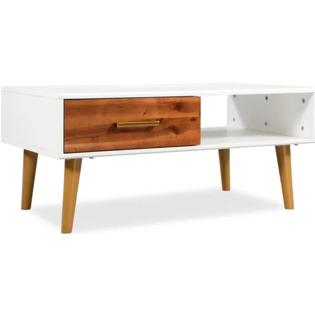 vidaXL Salontafel 90x50x40 cm massief acaciahout Bruin