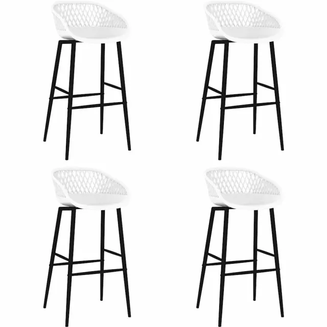 vidaXL Barstoelen 4 st wit