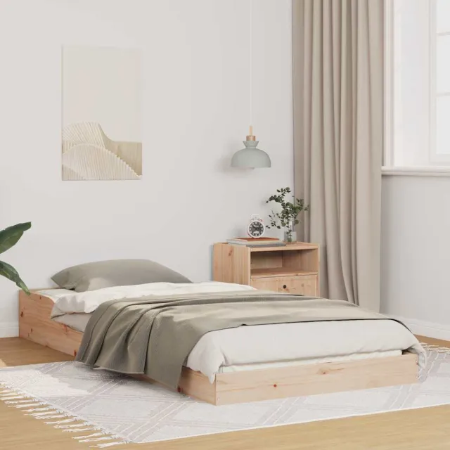 vidaXL Bedframe Naturel 80 x 210 cm Massief grenenhout Bruin