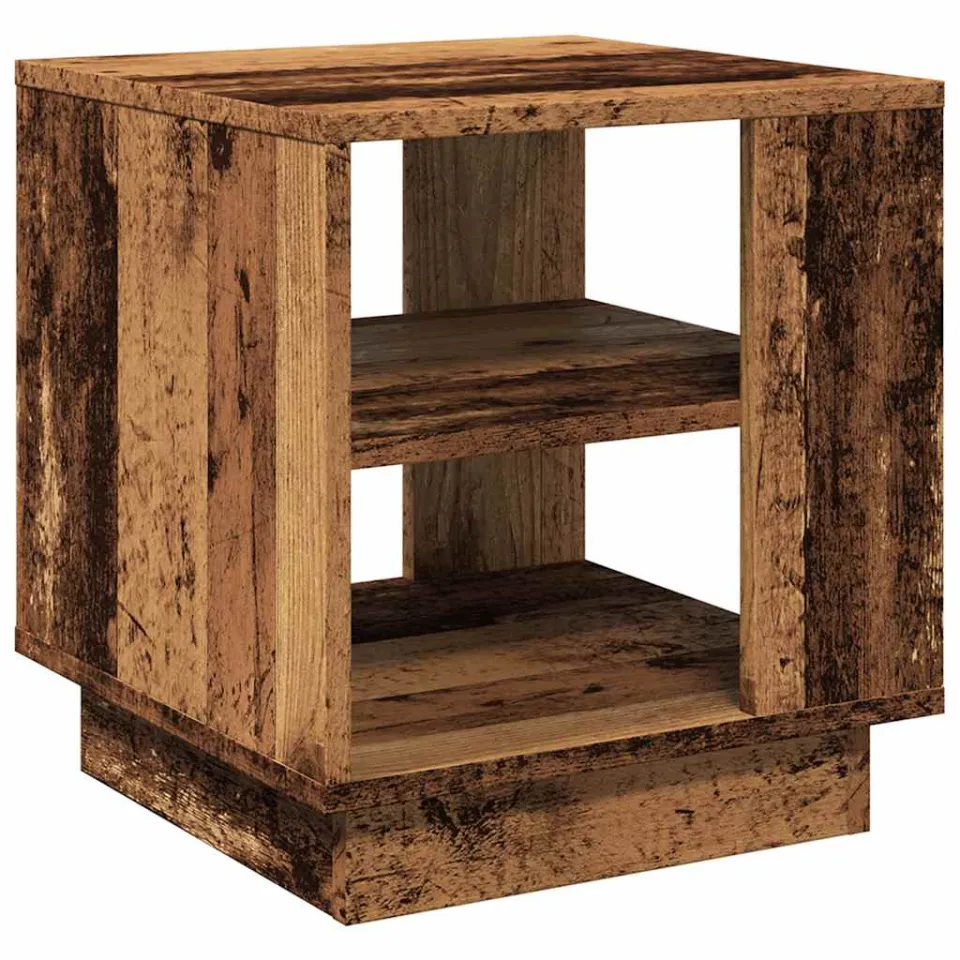 vidaXL Salontafel 40x40x43 cm bewerkt hout oud houtkleurig Bruin