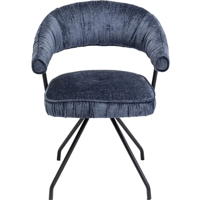 Kare Design Draaistoel met armleuningen Arabella blauw Kare Design