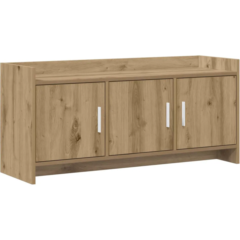 vidaXL TV-kast 102 x 33 x 47 cm Artisanaal eiken Bewerkt hout, foto 3