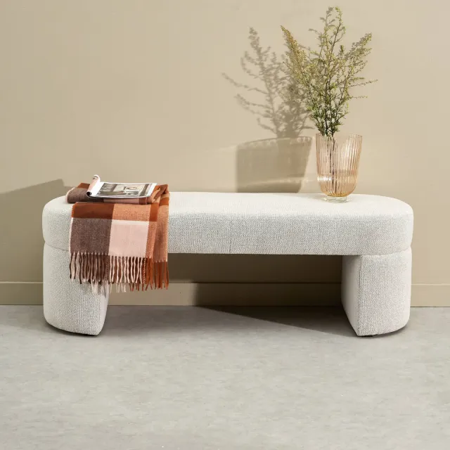 NOUS Living Nice eetkamerbank beige, foto 2