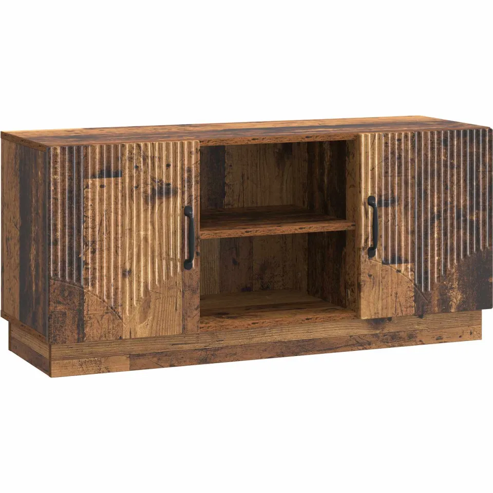 vidaXL TV-kast 102 x 34,5 x 47 cm Oud hout Bewerkt hout bruin, foto 3