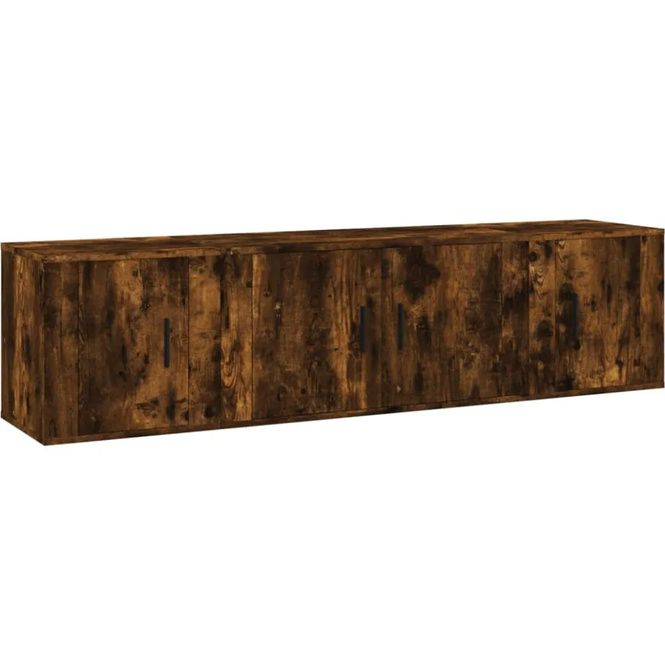vidaXL 3-delige Tv-meubelset bewerkt hout gerookt eikenkleurig, foto 3