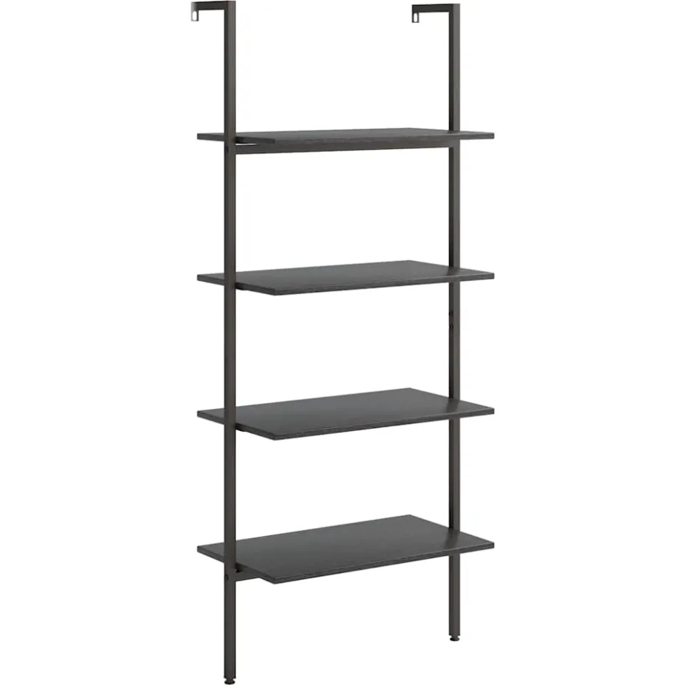 vidaXL Ladderrek met 4 schappen 64x35x152,5 cm zwart, foto 3