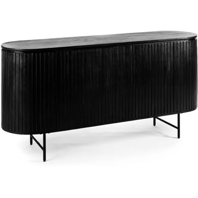 Furntastik Faro Tv-meubel 4D, 165 cm, zwart