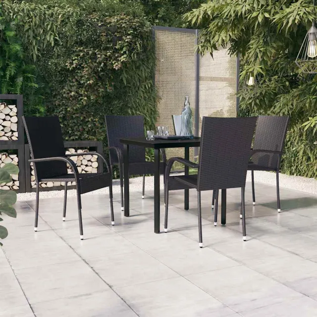 vidaXL 5-delige Tuinset zwart, foto 2