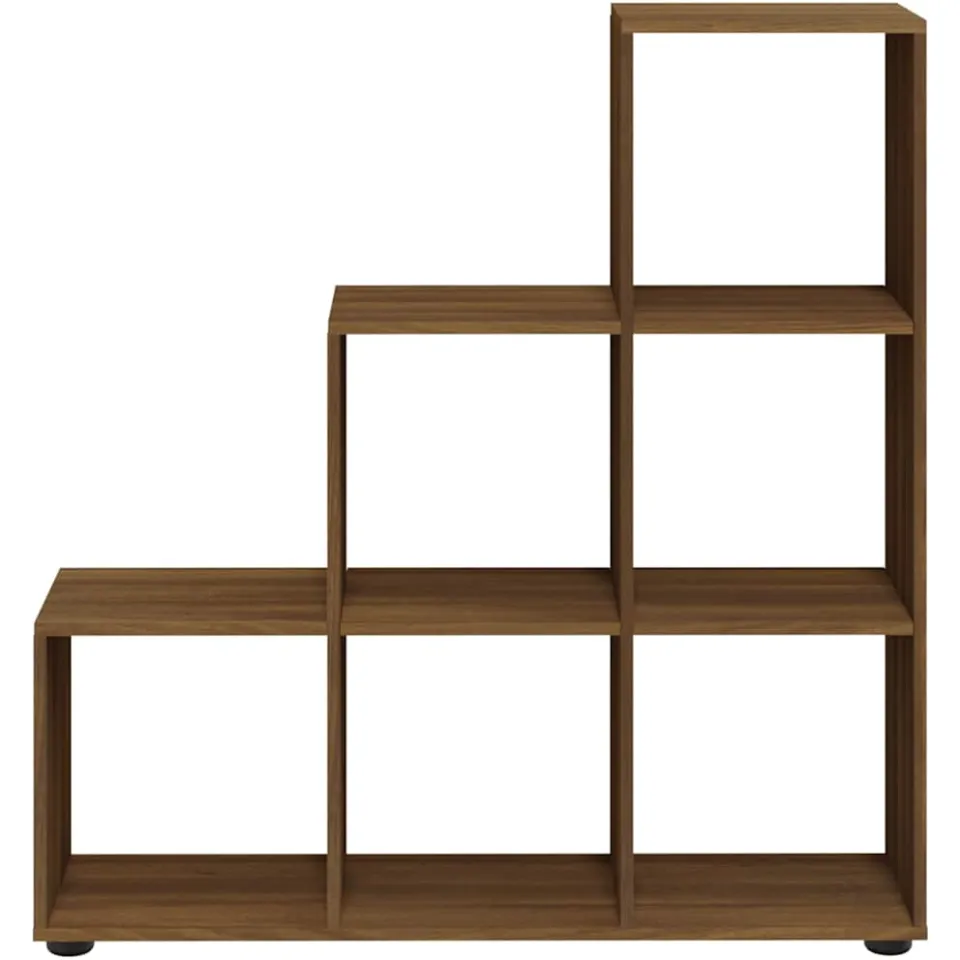vidaXL Boekenkast trapvormig 107 cm bewerkt hout bruin eikenkleur, foto 2