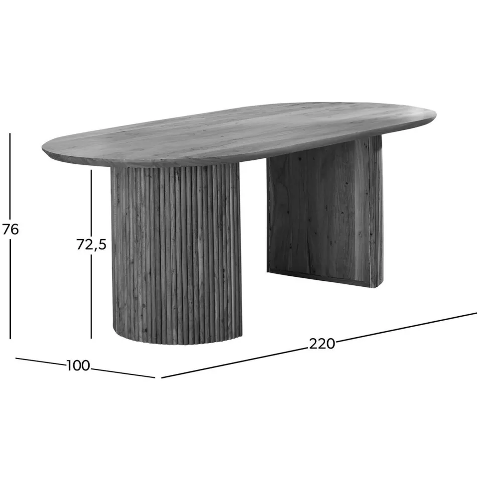 NOUS Living eetkamertafel (220 cm) Jaime walnoot, foto 4