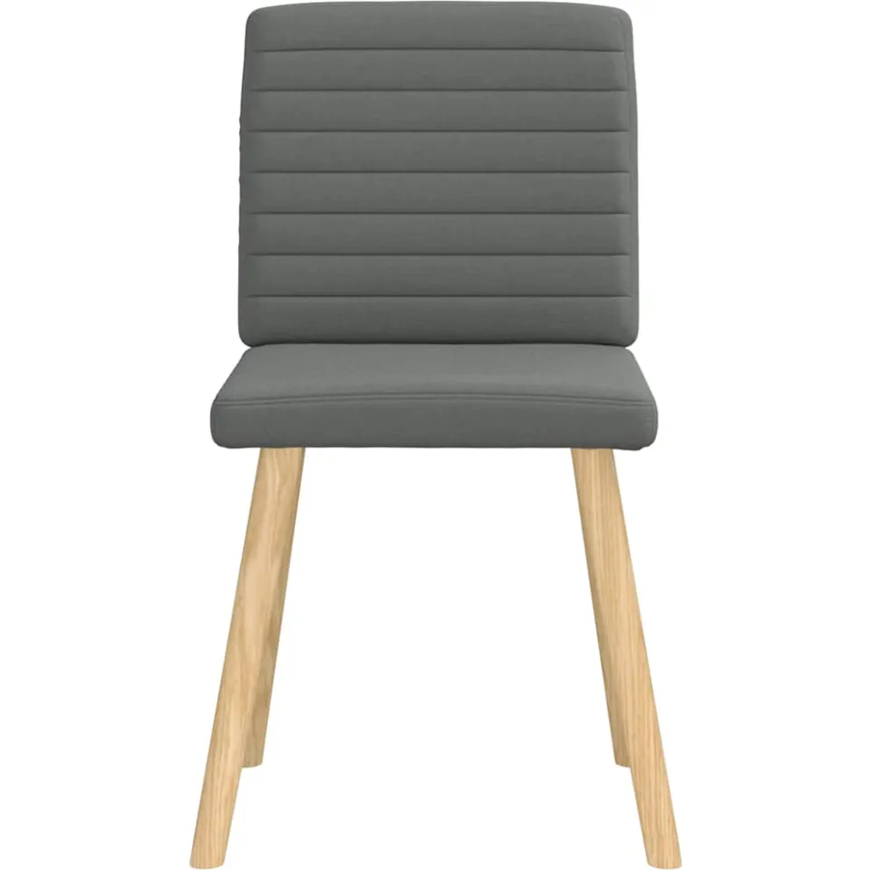 vidaXL Eetkamerstoelen 4 st stof donkergrijs grijs, foto 4