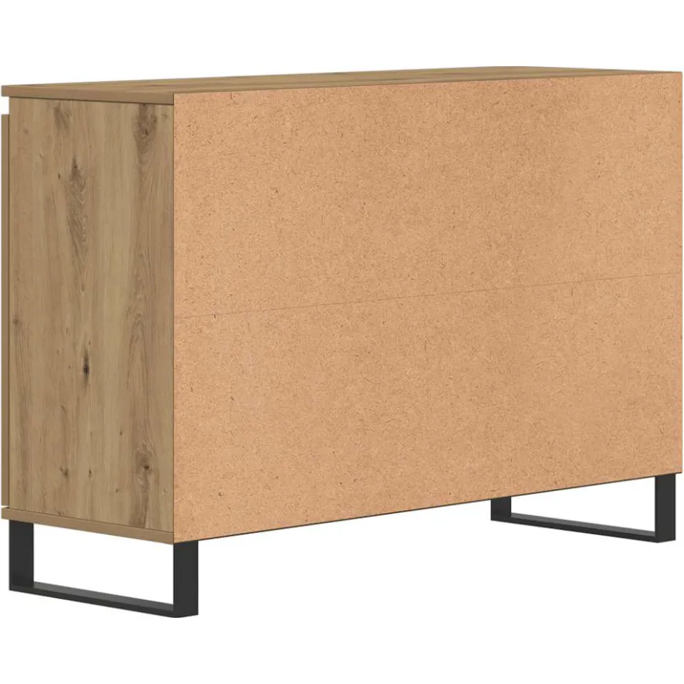 vidaXL Dressoir 101,5x35x70 cm bewerkt hout artisanaal eikenkleurig, foto 4
