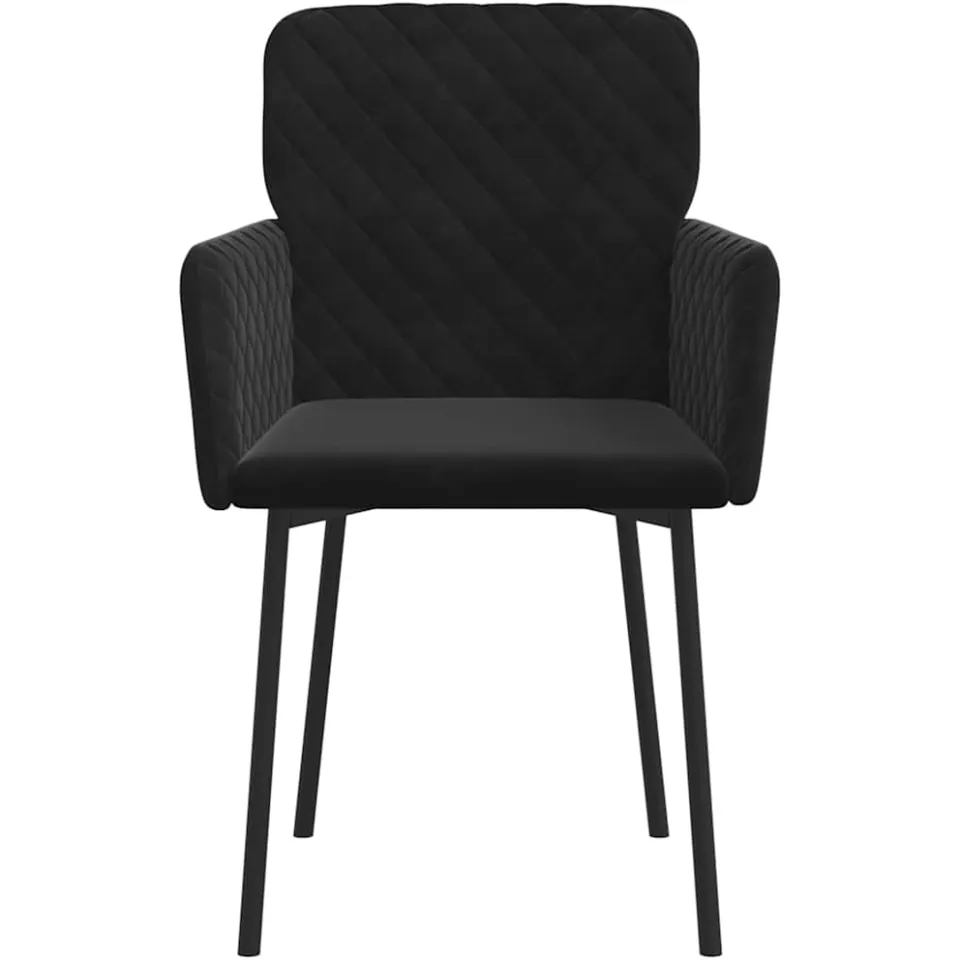 vidaXL Eetkamerstoelen 2 st fluweel zwart, foto 4