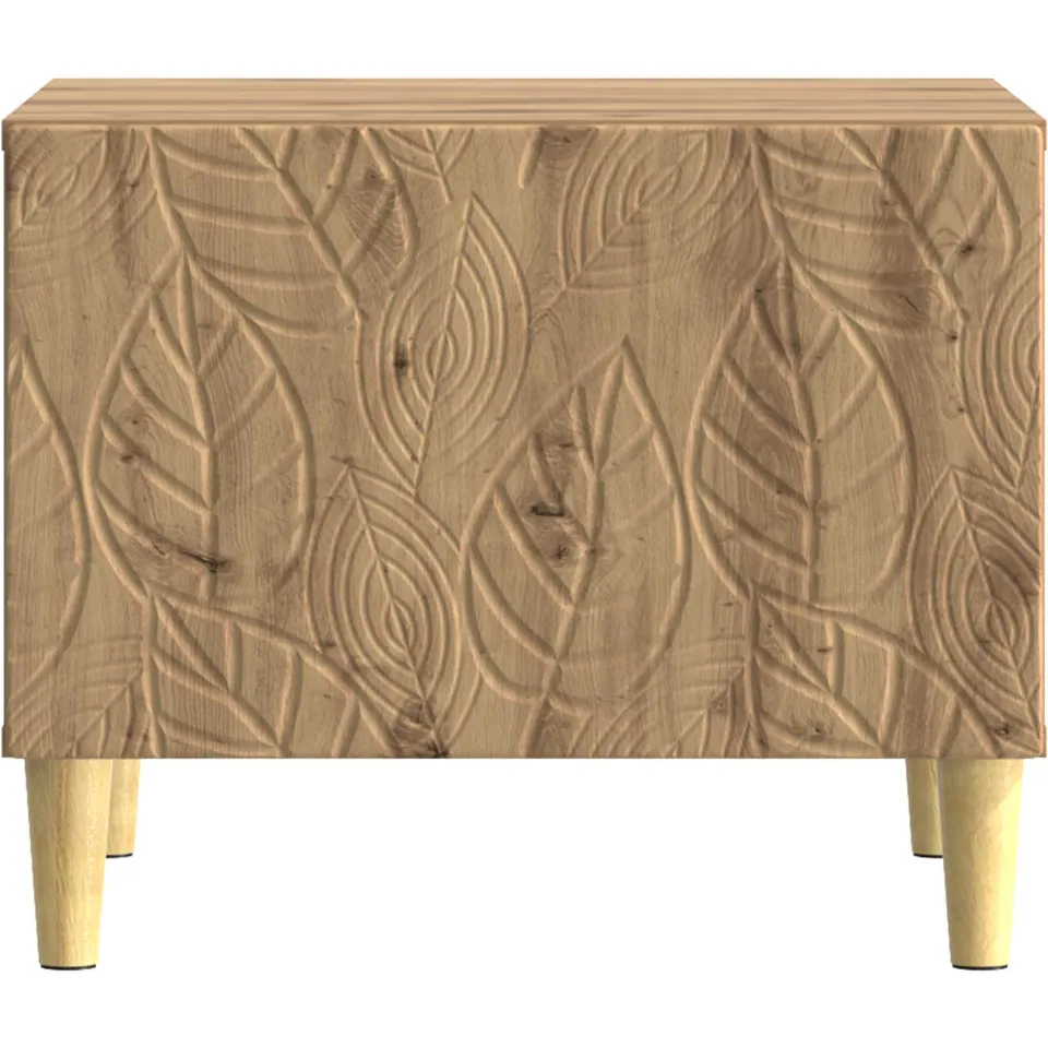 vidaXL Salontafel Artisanaal eiken 50 x 49 x 40 cm Bewerkt hout, foto 4