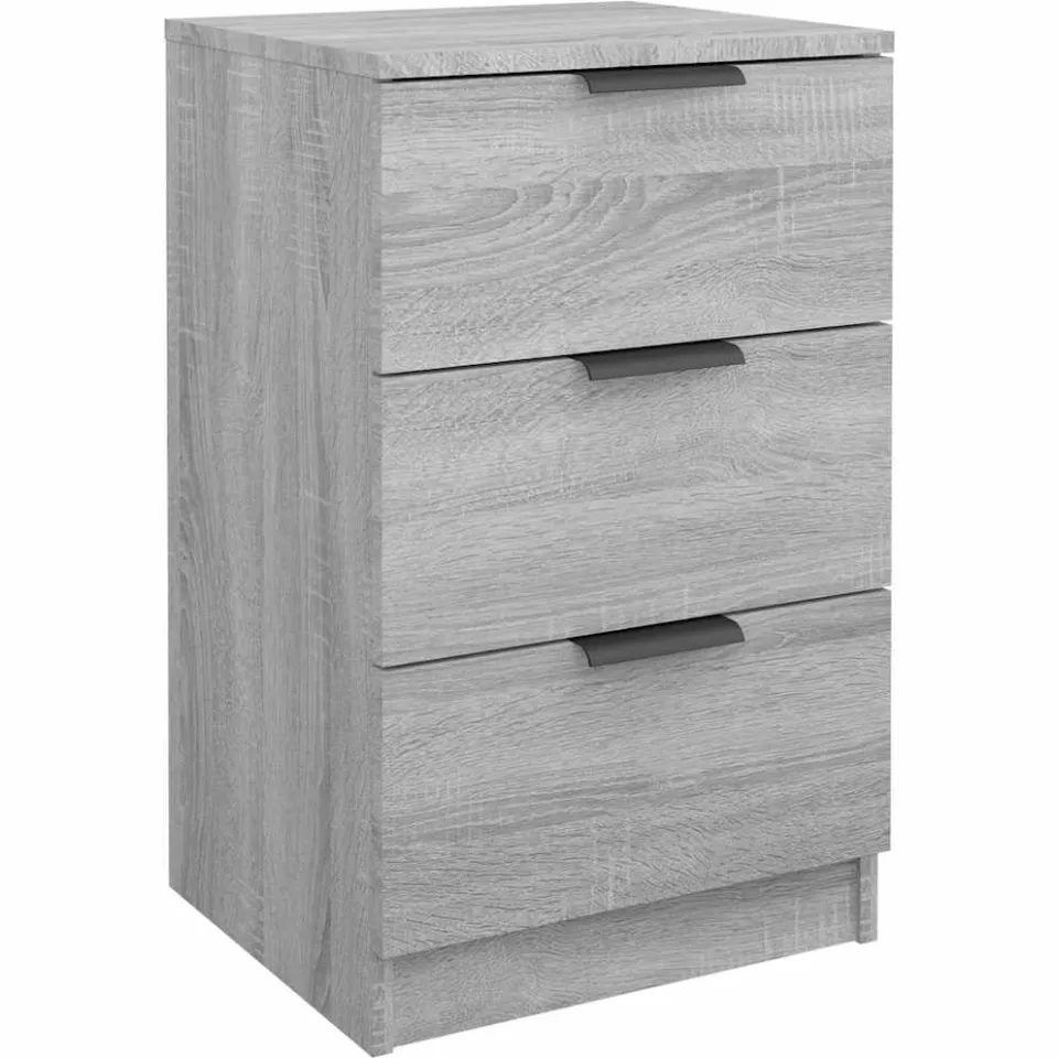 vidaXL Nachtkastje 40x36x65 cm grijs sonoma eikenkleurig
