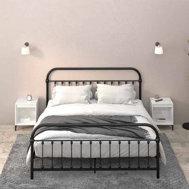 vidaXL Nachtkastjes 2 st 40x35x50 cm hoogglans wit, foto 2