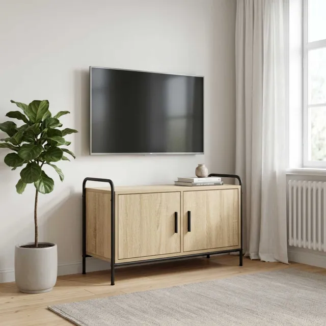 vidaXL Tv-meubel 79,5 x 33 x 50 cm Sonoma Eiken Bewerkt hout Bruin