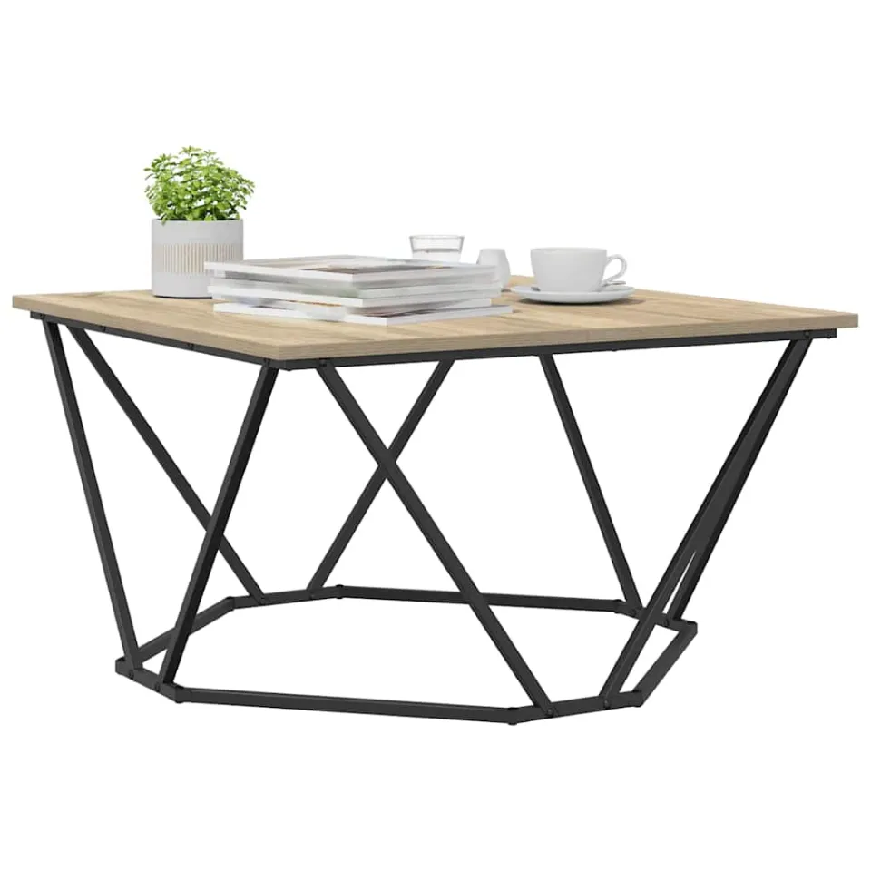 vidaXL Salontafel Sonoma Eiken 80 x 80 x 45 cm Bruin