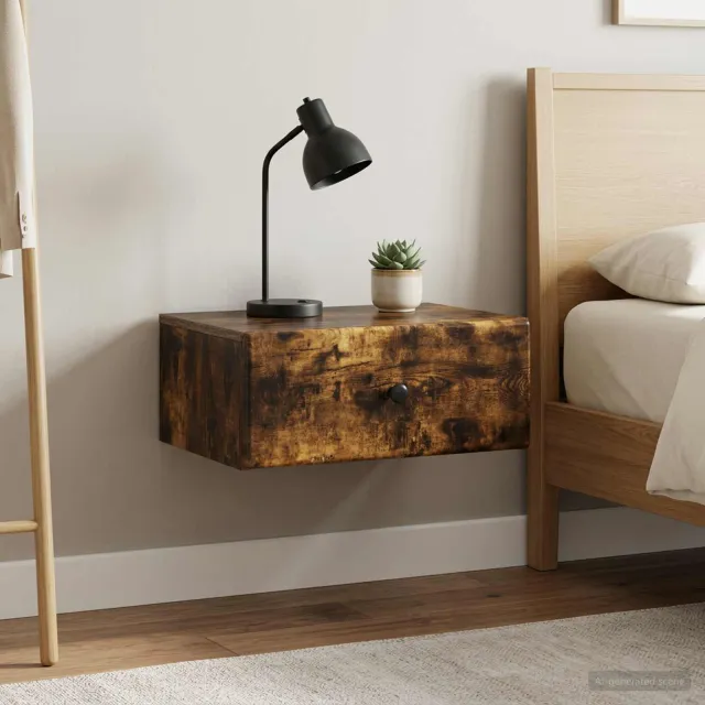 vidaXL Wandbeugel Bedkast 2 st Gerookt eiken 49 x 34,5 x 20 cm Bruin