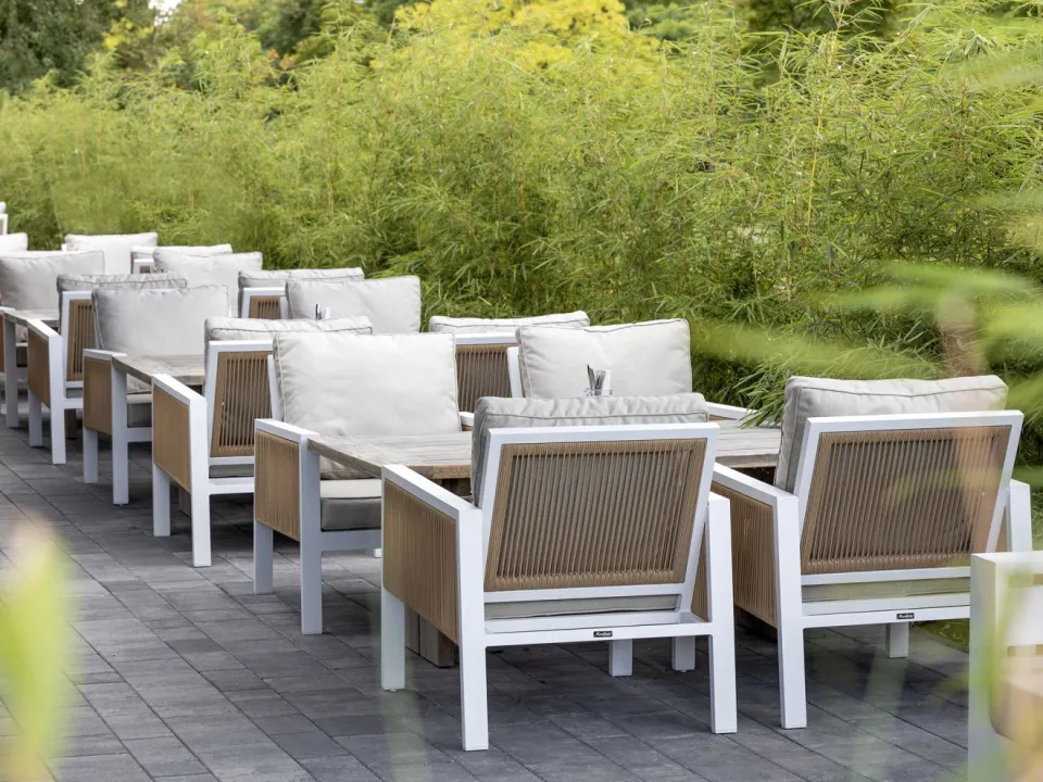 ROUGH Furniture ROUGH-L lounge/dining tuintafel 160x90x61cm bruin, foto 4