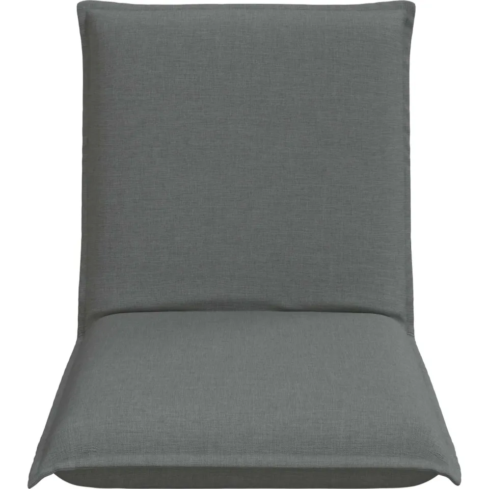 vidaXL Verstelbare vlo stoelen Donkergrijs Stof, foto 4