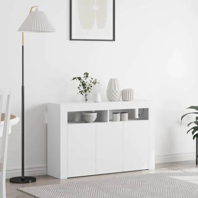 vidaXL Dressoir Wit 116 x 30 x 75 cm Bewerkt hout