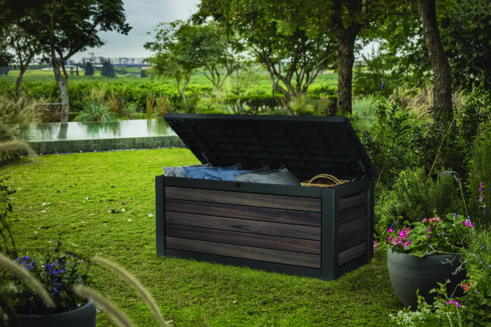 Keter signature opbergbox (630l) rosewood, foto 4