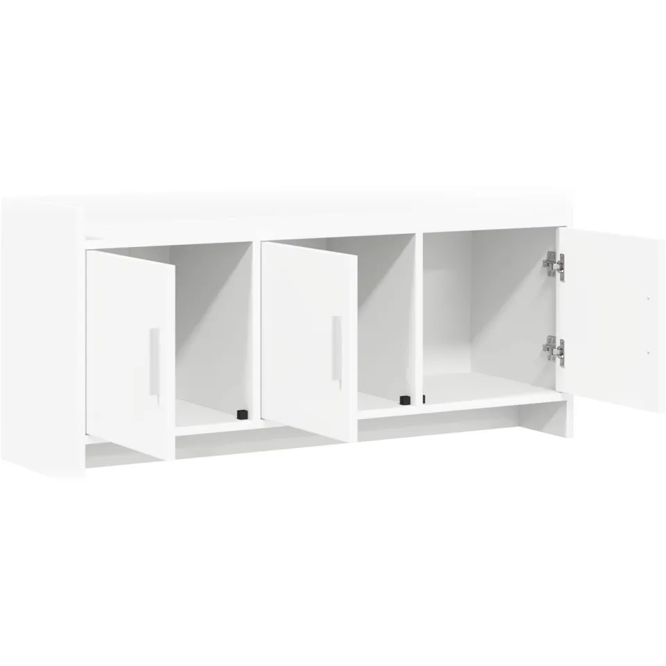 vidaXL TV-kast 102 x 33 x 47 cm Wit Bewerkt hout, foto 4