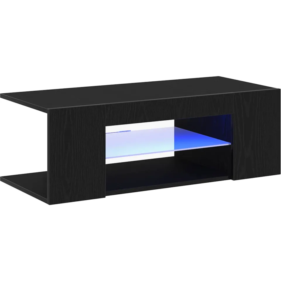 vidaXL TV-kast 90 x 39 x 30 cm Zwart Eiken Bewerkt hout, foto 3