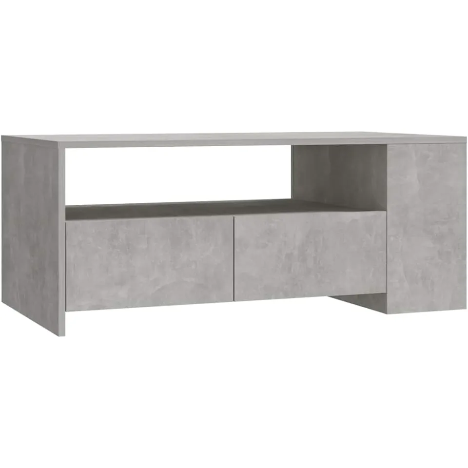 vidaXL Salontafel 102x55x42 cm bewerkt hout betongrijs