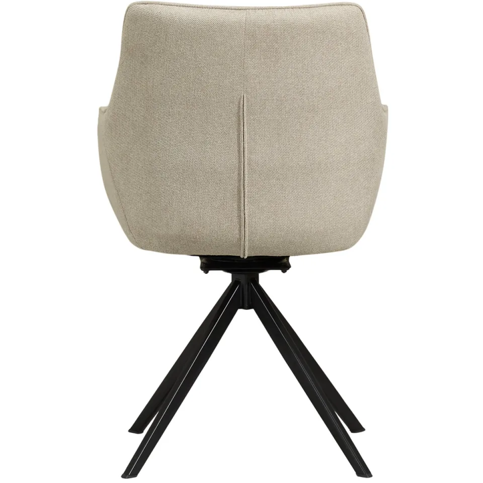 NOUS Living Loren eetkamerstoel beige, foto 3