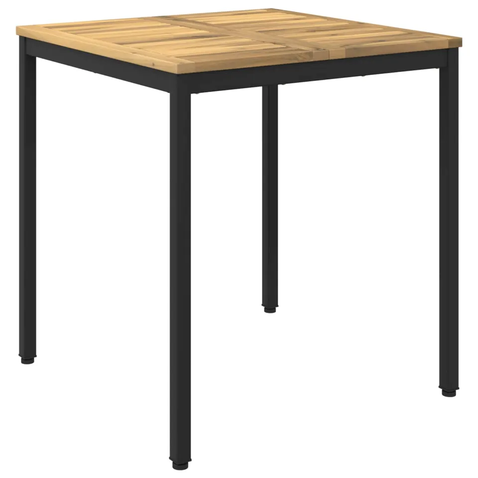 vidaXL Tuindiner tafel NAARDEN Whitewash en zwart 70 x 68,5 x 75 cm, foto 3