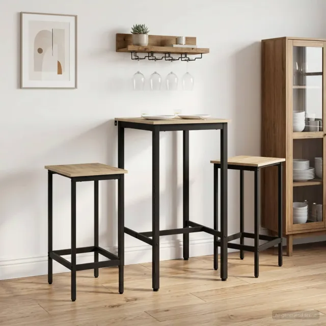 vidaXL Barkruk 2 st Sonoma Eiken 40 x 32 x 64 cm Bewerkt hout Bruin
